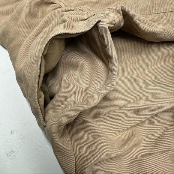 Everlane the tencel puff sleeve Elegant Tan Midi Dress size L - Picture 9 of 12